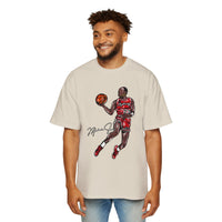 JORDAN dunk contest drawing🏀🐐 Men's Heavy Oversized Tee