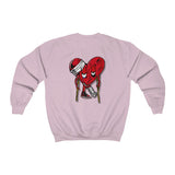 LOVE hurts Small logo ❤️‍🩹 Unisex Heavy Blend™ Crewneck Sweatshirt