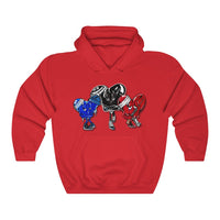 LOVE trio 💙❤️‍🩹🖤 Unisex Heavy Blend™ Hooded Sweatshirt