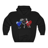 LOVE trio 💙❤️‍🩹🖤 Unisex Heavy Blend™ Hooded Sweatshirt