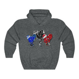 LOVE trio 💙❤️‍🩹🖤 Unisex Heavy Blend™ Hooded Sweatshirt